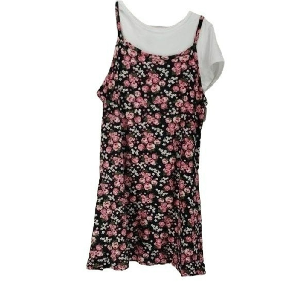 Bobbie Brooks Girls Floral Dress and White T-Shirt 2-Piece Set Size 6/6X NWT